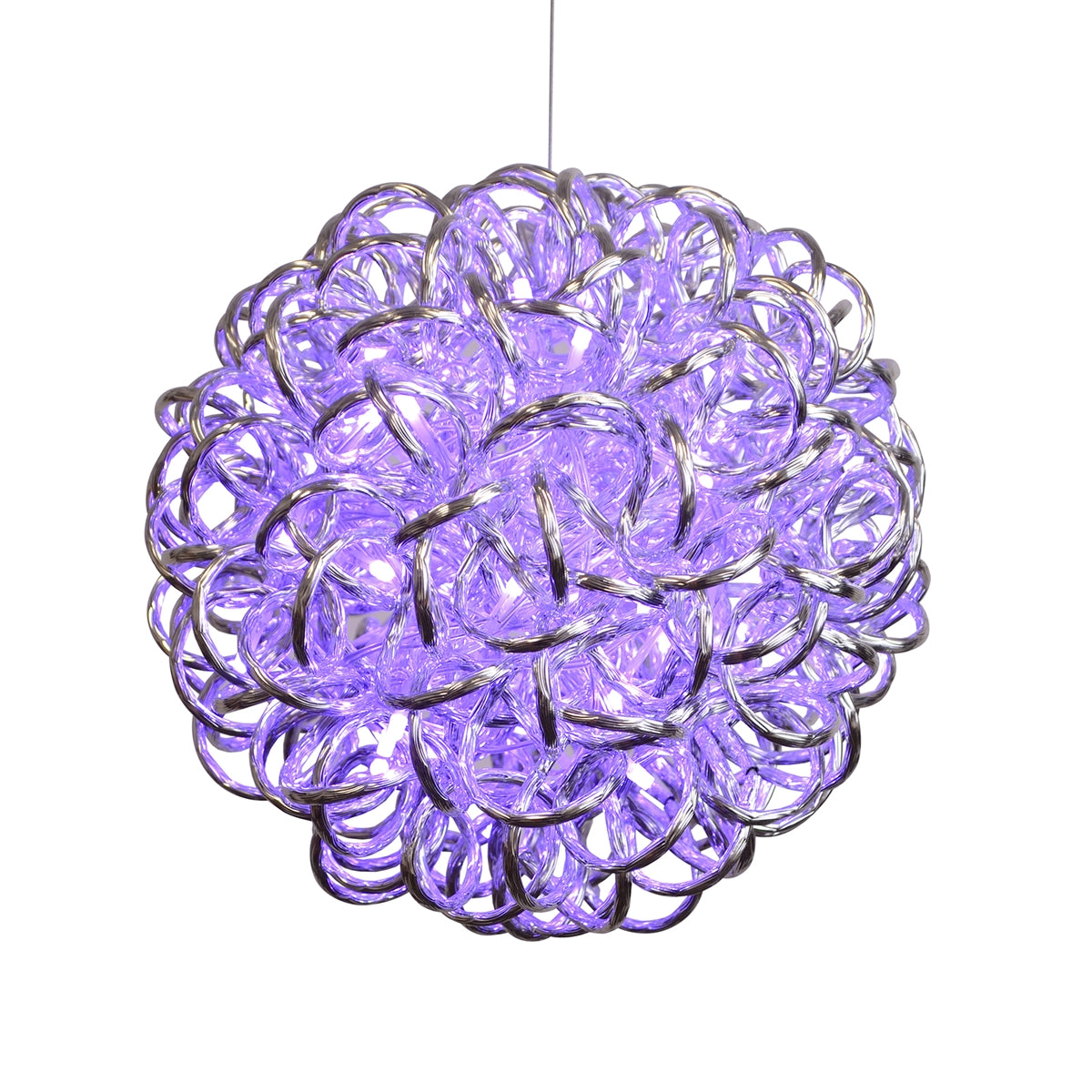 6" RGB 50L Silver Spiral Orb - Set of 3