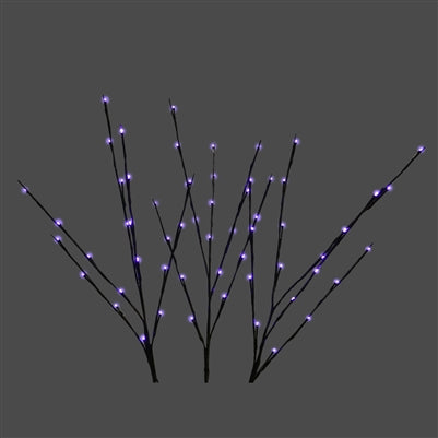 Twigs 60L Purple Lights Stems with Black Tape - Set of 3 (Copy)