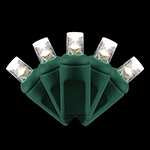 5MM COAX 50L Pure White Light Set - 6" Bulb Spacing (Balled)