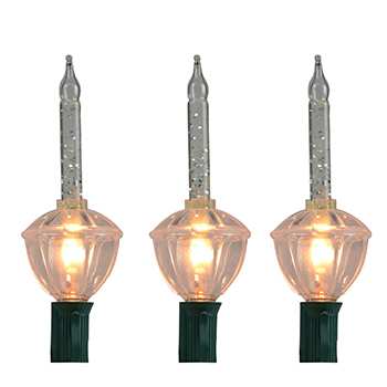 Silver Glitter Bubble Light Set