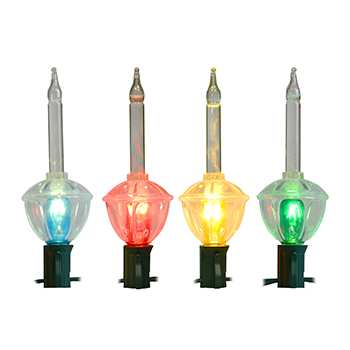 Multi Bubble Light Set - Incandescent Lights - Green, Red, Blue and Yellow
