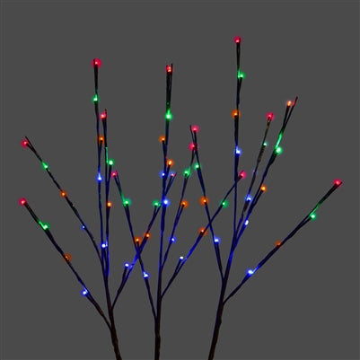 Twigs 60L Multi Lights Stems with Brown Tape - Set of 3