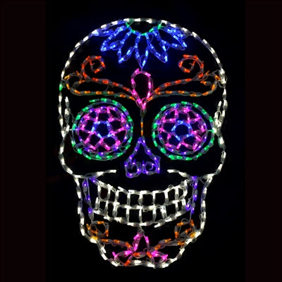 LED Sugar Skull - 42"H x 28" W