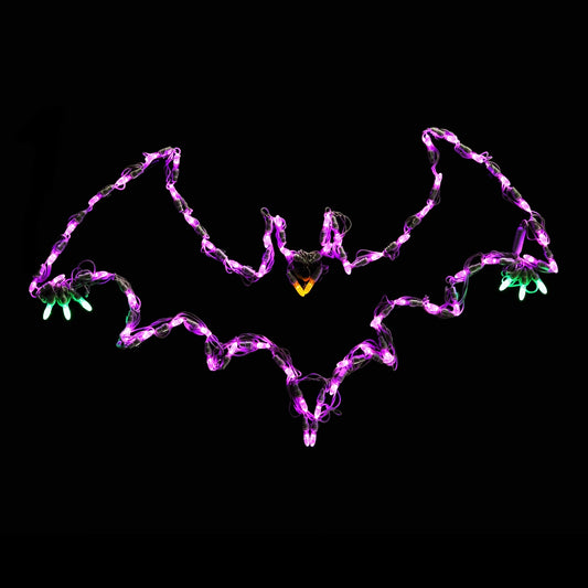 LED Set of 2 Bats - 17"H x 29"W